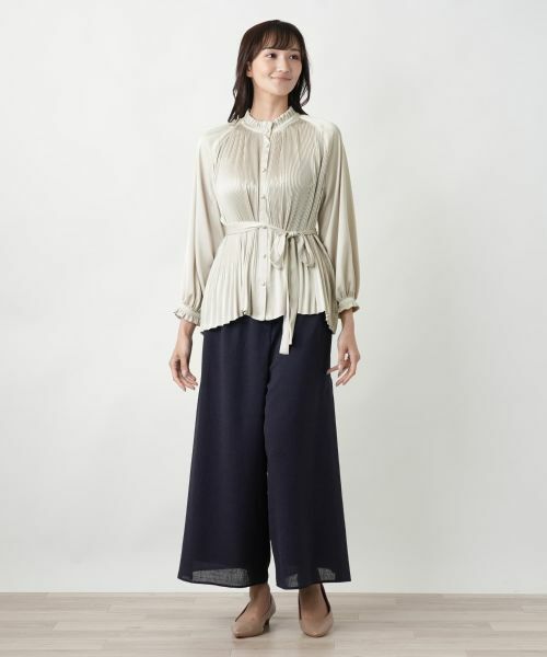 Leilian PLUS HOUSE / レリアンプラスハウス シャツ・ブラウス | 【店舗人気】プリーツブラウス【BOURGE】 | 詳細1