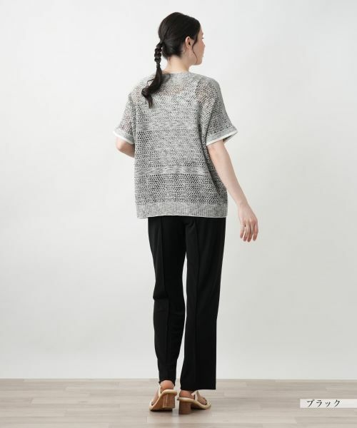 Leilian PLUS HOUSE / レリアンプラスハウス ニット・セーター | 【店舗人気】ラメスラッシュドネックニット | 詳細3