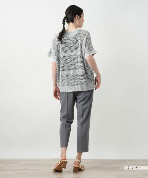 Leilian PLUS HOUSE / レリアンプラスハウス ニット・セーター | 【店舗人気】ラメスラッシュドネックニット | 詳細6