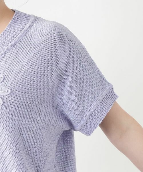 Leilian PLUS HOUSE / レリアンプラスハウス ニット・セーター | フラワーモチーフニット【CORSINI & PROTI】 | 詳細12