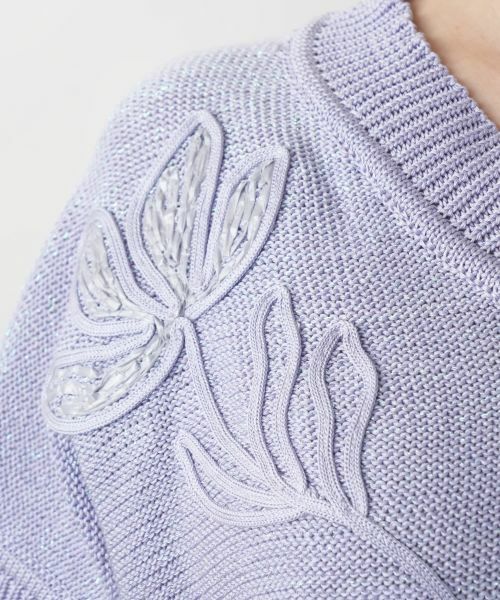 Leilian PLUS HOUSE / レリアンプラスハウス ニット・セーター | フラワーモチーフニット【CORSINI & PROTI】 | 詳細14