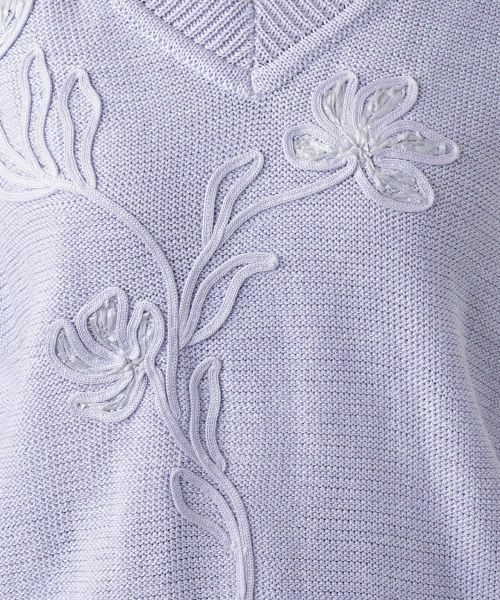 Leilian PLUS HOUSE / レリアンプラスハウス ニット・セーター | フラワーモチーフニット【CORSINI & PROTI】 | 詳細16