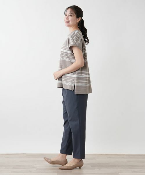 Leilian PLUS HOUSE / レリアンプラスハウス テーラードジャケット | 【店舗人気】マルチボーダーベスト【Leilian WHITE LABEL】 | 詳細2