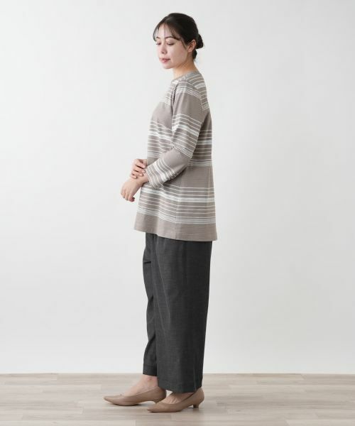 Leilian PLUS HOUSE / レリアンプラスハウス カットソー | 【店舗人気】マルチボーダーカットソー【Leilian WHITE LABEL】 | 詳細2