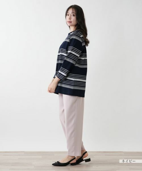 Leilian PLUS HOUSE / レリアンプラスハウス カットソー | 【店舗人気】マルチボーダーカットソー【Leilian WHITE LABEL】 | 詳細5