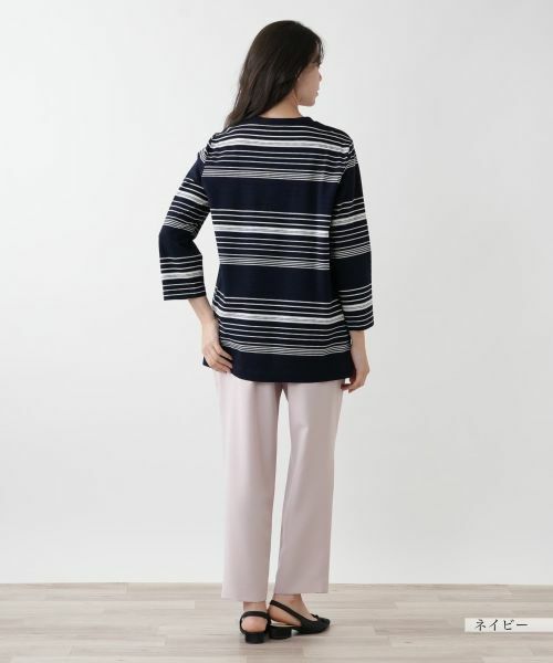 Leilian PLUS HOUSE / レリアンプラスハウス カットソー | 【店舗人気】マルチボーダーカットソー【Leilian WHITE LABEL】 | 詳細6