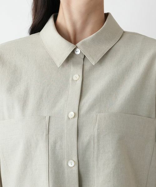 Leilian PLUS HOUSE / レリアンプラスハウス シャツ・ブラウス | ギャザースリーブシャツ【NEMIKA】 | 詳細10