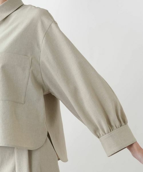 Leilian PLUS HOUSE / レリアンプラスハウス シャツ・ブラウス | ギャザースリーブシャツ【NEMIKA】 | 詳細12