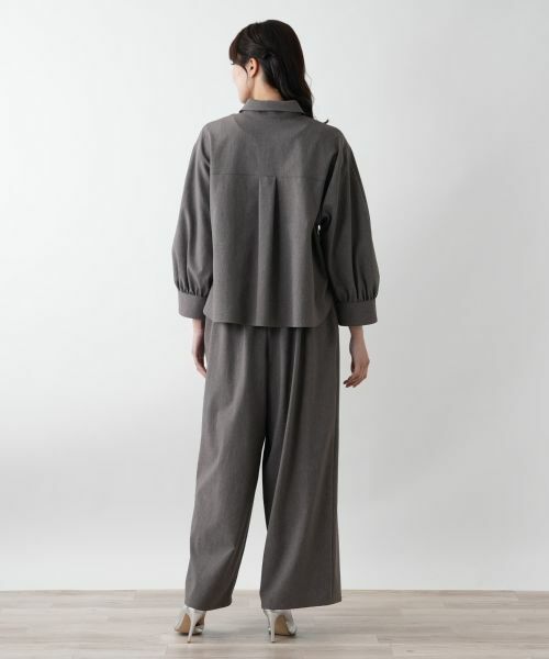 Leilian PLUS HOUSE / レリアンプラスハウス シャツ・ブラウス | ギャザースリーブシャツ【NEMIKA】 | 詳細3