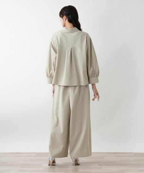 Leilian PLUS HOUSE / レリアンプラスハウス シャツ・ブラウス | ギャザースリーブシャツ【NEMIKA】 | 詳細6