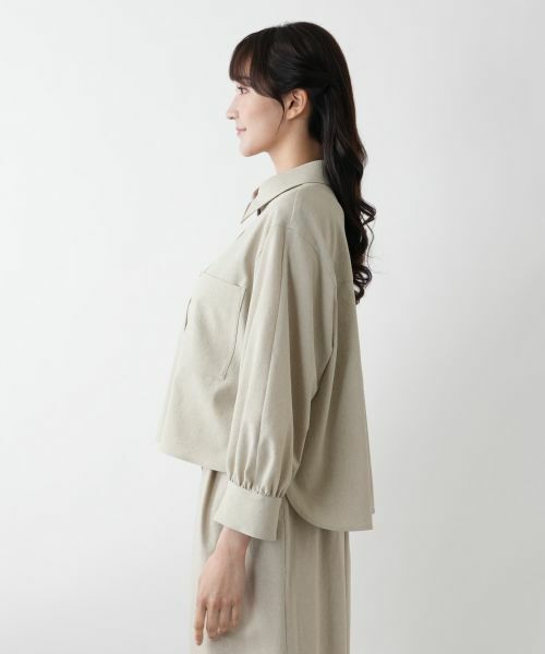 Leilian PLUS HOUSE / レリアンプラスハウス シャツ・ブラウス | ギャザースリーブシャツ【NEMIKA】 | 詳細8