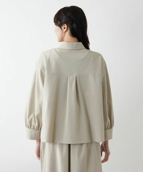 Leilian PLUS HOUSE / レリアンプラスハウス シャツ・ブラウス | ギャザースリーブシャツ【NEMIKA】 | 詳細9
