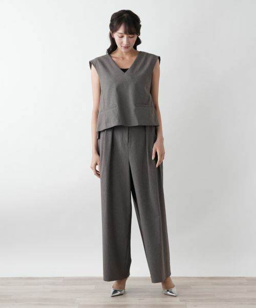 Leilian PLUS HOUSE / レリアンプラスハウス テーラードジャケット | 【店舗人気】Vネックベスト【NEMIKA】 | 詳細1