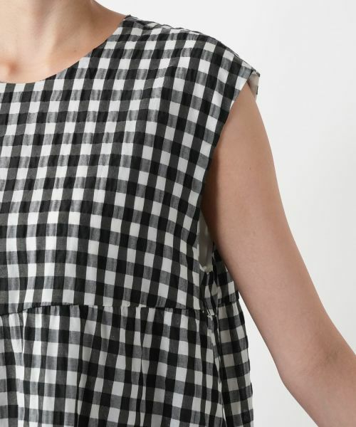 Leilian PLUS HOUSE / レリアンプラスハウス ドレス | ギンガムチェックティアードワンピース【NEMIKA】 | 詳細10