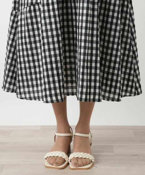 Leilian PLUS HOUSE / レリアンプラスハウス ドレス | ギンガムチェックティアードワンピース【NEMIKA】 | 詳細11