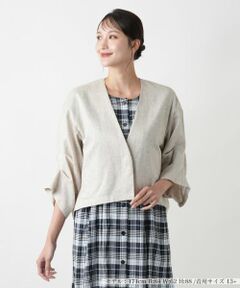 Leilian PLUS HOUSE / レリアンプラスハウス テーラードジャケット | Vネックジャケット【NEMIKA】