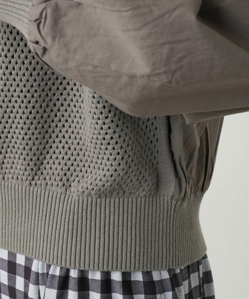 Leilian PLUS HOUSE / レリアンプラスハウス カーディガン・ボレロ | 【店舗人気】異素材ジップカーディガン【NEMIKA】 | 詳細16