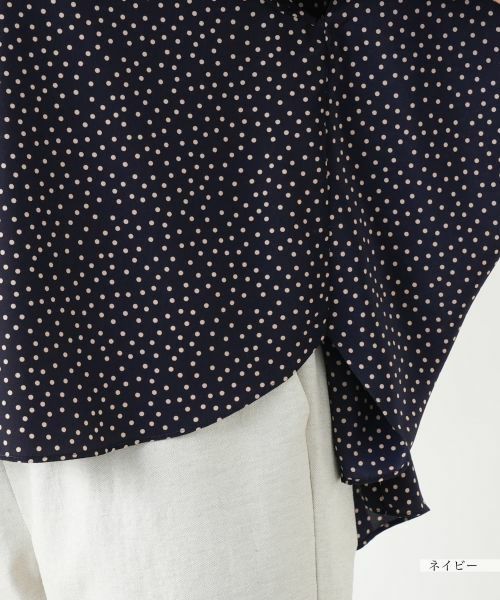 Leilian PLUS HOUSE / レリアンプラスハウス シャツ・ブラウス | 【店舗人気】ドット柄フレアスリーブシャツ【NEMIKA】 | 詳細13