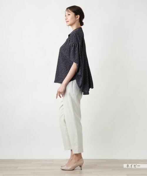 Leilian PLUS HOUSE / レリアンプラスハウス シャツ・ブラウス | 【店舗人気】ドット柄フレアスリーブシャツ【NEMIKA】 | 詳細5