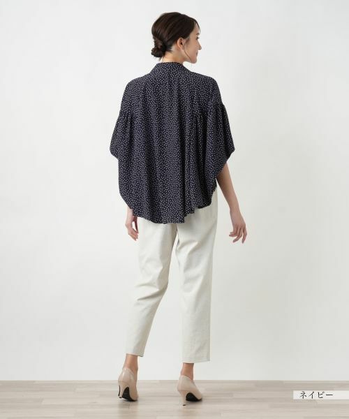 Leilian PLUS HOUSE / レリアンプラスハウス シャツ・ブラウス | 【店舗人気】ドット柄フレアスリーブシャツ【NEMIKA】 | 詳細6