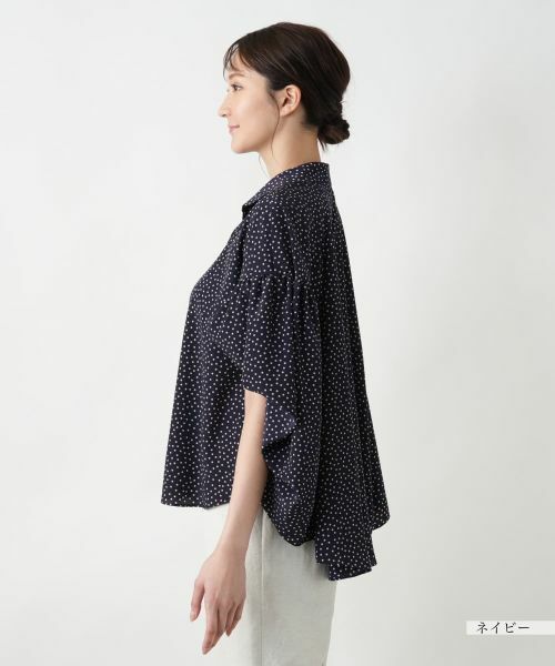 Leilian PLUS HOUSE / レリアンプラスハウス シャツ・ブラウス | 【店舗人気】ドット柄フレアスリーブシャツ【NEMIKA】 | 詳細8