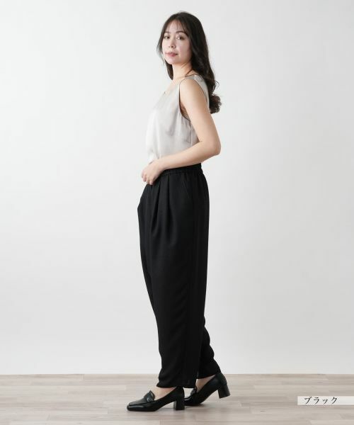 Leilian PLUS HOUSE / レリアンプラスハウス その他パンツ | タックワイドパンツ【NEMIKA】 | 詳細2