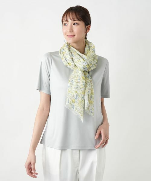 Leilian PLUS HOUSE / レリアンプラスハウス マフラー・ショール・スヌード・ストール | 【店舗人気】リバティ柄ストール | 詳細2