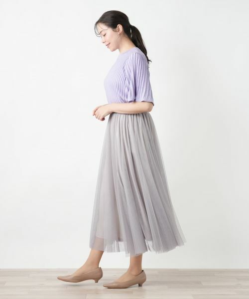Leilian PLUS HOUSE / レリアンプラスハウス ミニ・ひざ丈スカート | 【店舗人気】チュールロングスカート【BOURGE】 | 詳細2