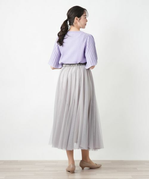 Leilian PLUS HOUSE / レリアンプラスハウス ミニ・ひざ丈スカート | 【店舗人気】チュールロングスカート【BOURGE】 | 詳細3