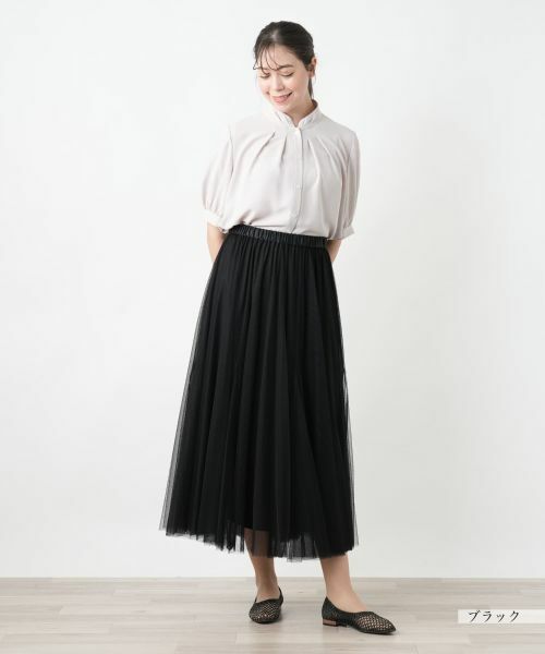 Leilian PLUS HOUSE / レリアンプラスハウス ミニ・ひざ丈スカート | 【店舗人気】チュールロングスカート【BOURGE】 | 詳細4