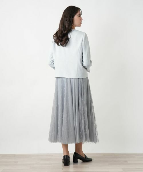 Leilian PLUS HOUSE / レリアンプラスハウス ミニ・ひざ丈スカート | 【店舗人気】メッシュフレアスカート【BOURGE】 | 詳細3