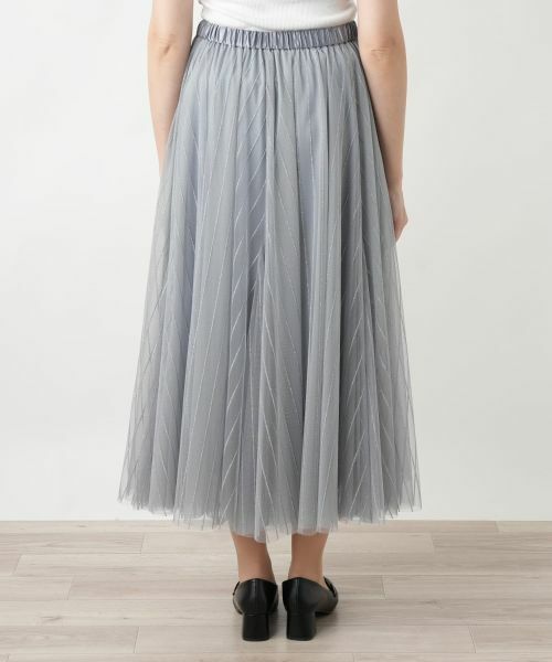 Leilian PLUS HOUSE / レリアンプラスハウス ミニ・ひざ丈スカート | 【店舗人気】メッシュフレアスカート【BOURGE】 | 詳細6