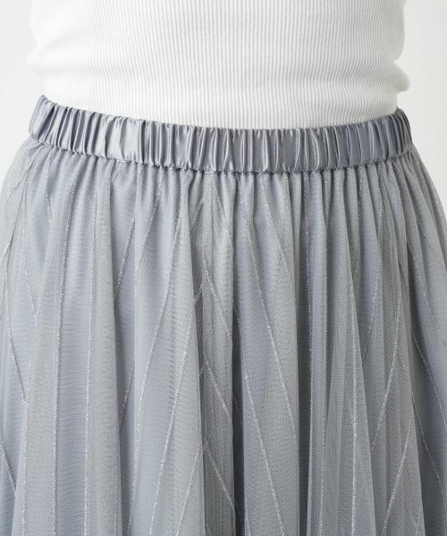 Leilian PLUS HOUSE / レリアンプラスハウス ミニ・ひざ丈スカート | 【店舗人気】メッシュフレアスカート【BOURGE】 | 詳細7