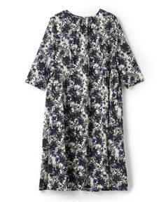 Leilian PLUS HOUSE / レリアンプラスハウス ドレス | ボタニカル柄フレアワンピース【19プラス企画】