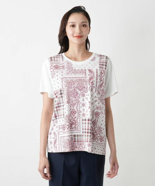 Leilian PLUS HOUSE / レリアンプラスハウス カットソー | 【店舗人気】ペイズリープリントカットソー【MUSE BY ROCHAS Premiere】 | 詳細8