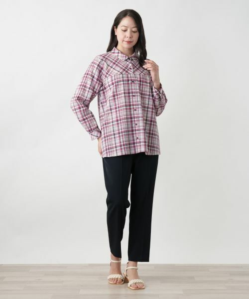 Leilian PLUS HOUSE / レリアンプラスハウス シャツ・ブラウス | 【店舗人気】チェックブラウス【MUSE BY ROCHAS Premiere】 | 詳細1