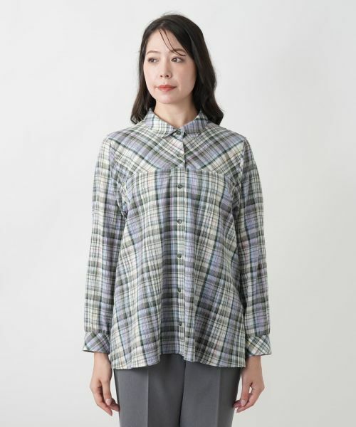 Leilian PLUS HOUSE / レリアンプラスハウス シャツ・ブラウス | 【店舗人気】チェックブラウス【MUSE BY ROCHAS Premiere】 | 詳細7