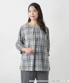 Leilian PLUS HOUSE / レリアンプラスハウス シャツ・ブラウス | 【店舗人気】チェックブラウス【MUSE BY ROCHAS Premiere】