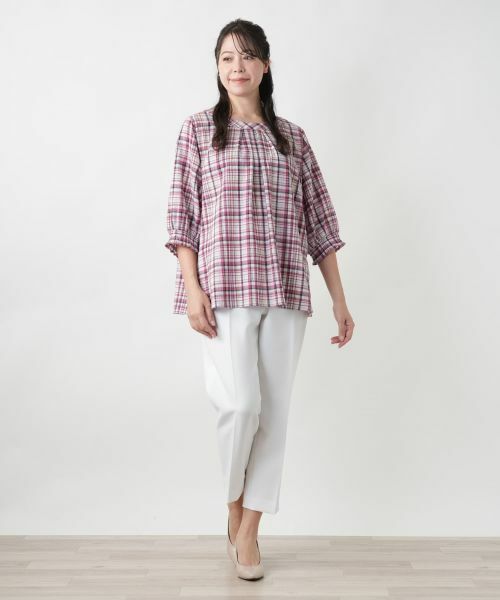 Leilian PLUS HOUSE / レリアンプラスハウス シャツ・ブラウス | 【店舗人気】チェックブラウス【MUSE BY ROCHAS Premiere】 | 詳細1