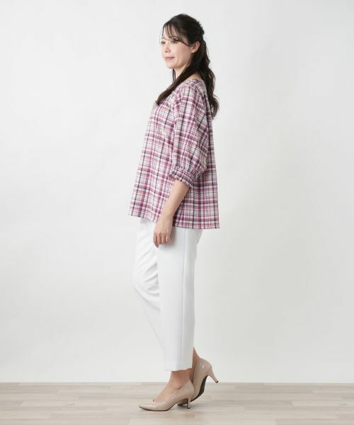 Leilian PLUS HOUSE / レリアンプラスハウス シャツ・ブラウス | 【店舗人気】チェックブラウス【MUSE BY ROCHAS Premiere】 | 詳細2