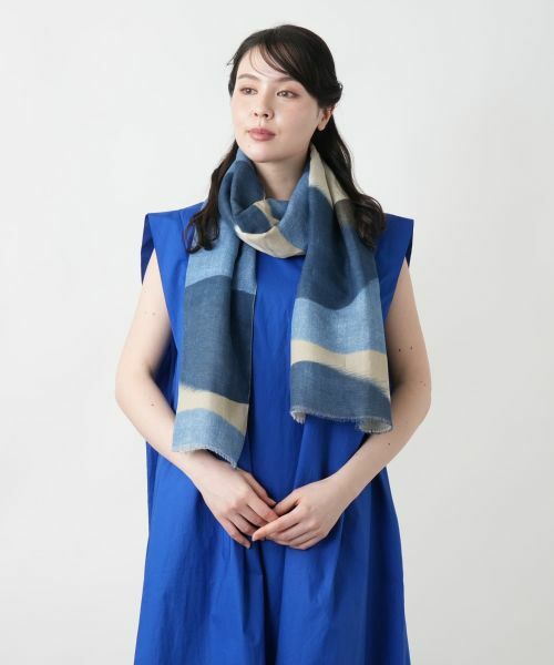 Leilian PLUS HOUSE / レリアンプラスハウス マフラー・ショール・スヌード・ストール | カラーブロックストール【MIAN】 | 詳細2