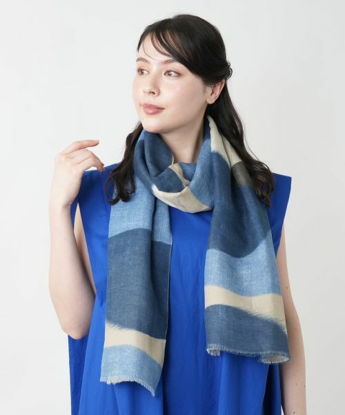 Leilian PLUS HOUSE / レリアンプラスハウス マフラー・ショール・スヌード・ストール | カラーブロックストール【MIAN】 | 詳細3