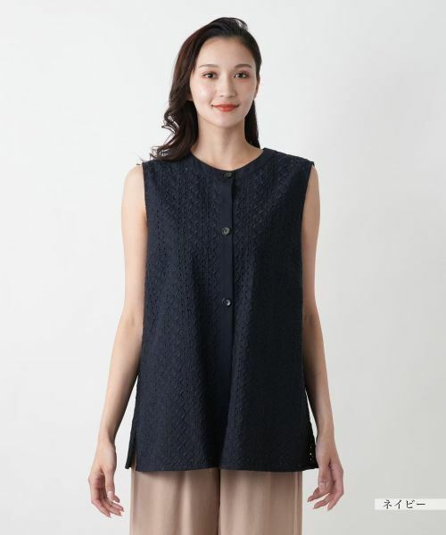 Leilian PLUS HOUSE / レリアンプラスハウス テーラードジャケット | レースベスト【Leilian WHITE LABEL】 | 詳細7