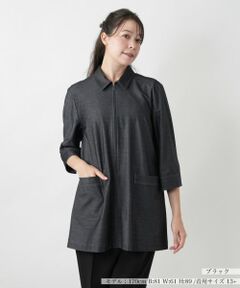 Leilian PLUS HOUSE / レリアンプラスハウス シャツ・ブラウス | 【店舗人気】ジップアップシャツ【Leilian WHITE LABEL】