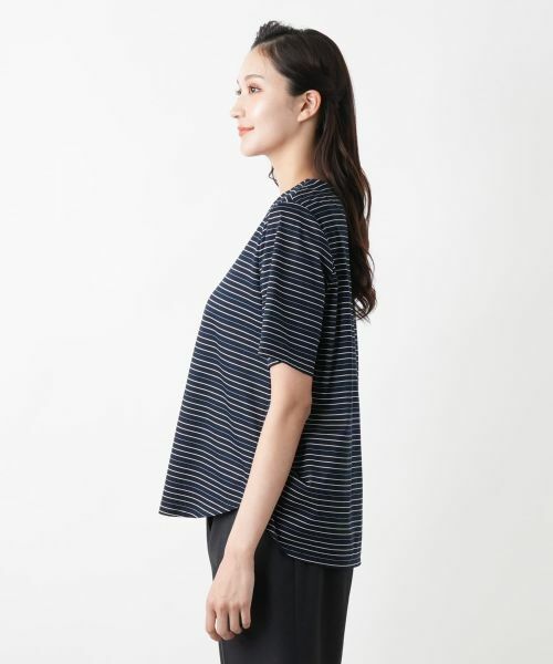 Leilian PLUS HOUSE / レリアンプラスハウス Tシャツ | 【店舗人気】ボーダーTシャツ【Leilian WHITE LABEL】 | 詳細5