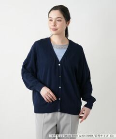 Leilian PLUS HOUSE / レリアンプラスハウス カーディガン・ボレロ | Vネックカーディガン【Leilian WHITE LABEL】