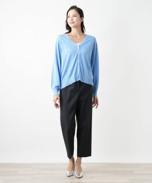 Leilian PLUS HOUSE / レリアンプラスハウス カーディガン・ボレロ | Vネックカーディガン【Leilian WHITE LABEL】 | 詳細1