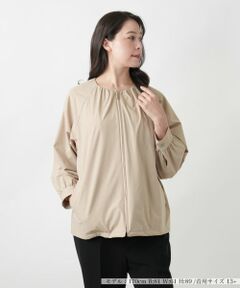 Leilian PLUS HOUSE / レリアンプラスハウス その他アウター | ノーカラージップブルゾン【Leilian WHITE LABEL】