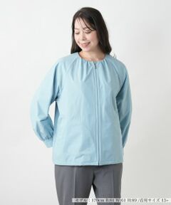 Leilian PLUS HOUSE / レリアンプラスハウス その他アウター | ノーカラージップブルゾン【Leilian WHITE LABEL】