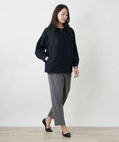 Leilian PLUS HOUSE / レリアンプラスハウス その他アウター | ノーカラージップブルゾン【Leilian WHITE LABEL】 | 詳細1